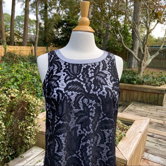 Grey and Black Lace front blouse  NWT - Picture 7 of 8